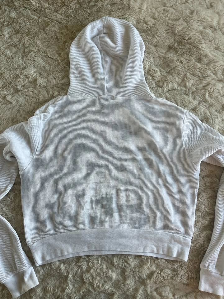 Brandy Melville White Waffle Hoodie - photo 5