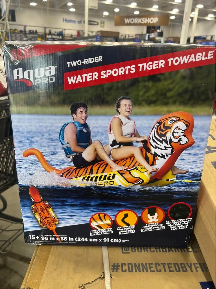 AquaPro 96-Inch Tiger 1-2 Person Inflatable Towable Raft - photo 2
