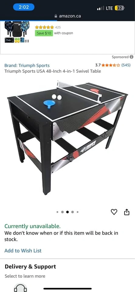 Triumph Sports USA 48-Inch 4-in-1 Swivel Table - photo 5