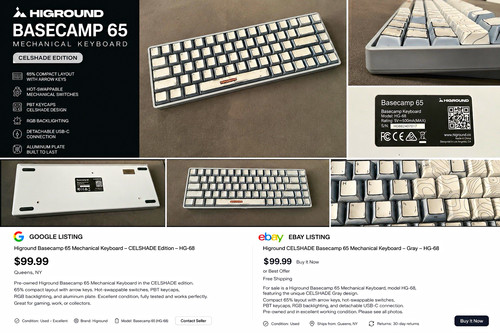 Higround Basecamp 65 Mechanical Keyboard Celshade Gray
