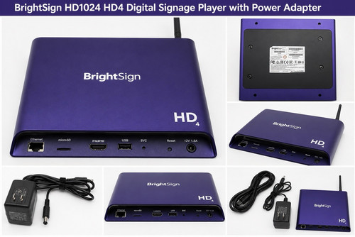 BrightSign HD1024 Digital Signage Player HDMI w/ Power Adapter