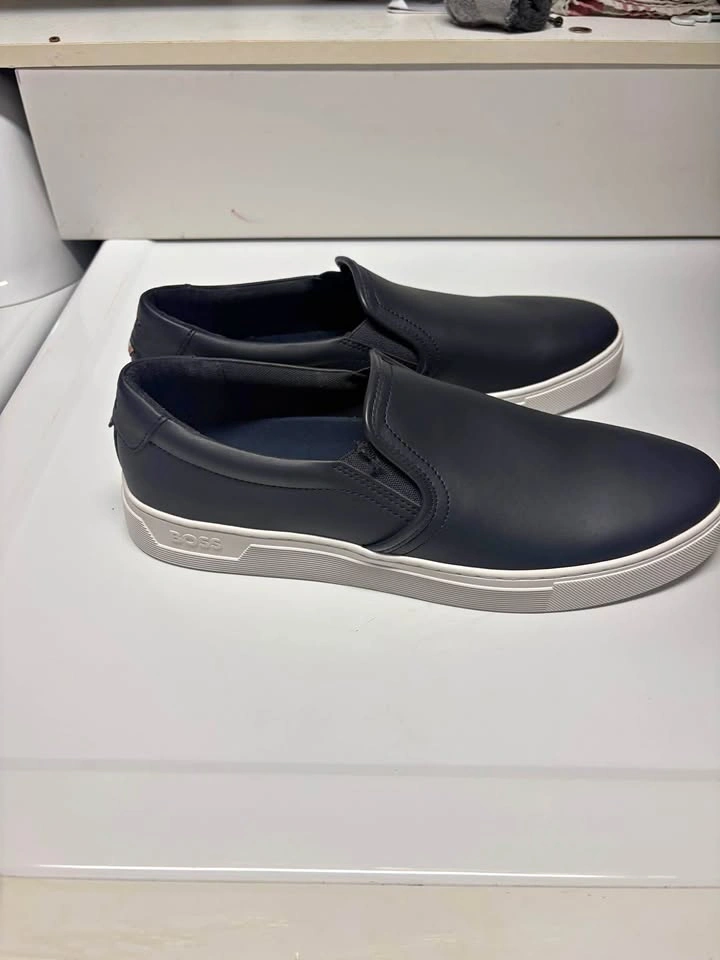 HUGO BOSS Men’s Black Slip-On Sneakers – Size 13 US – BRAND NEW