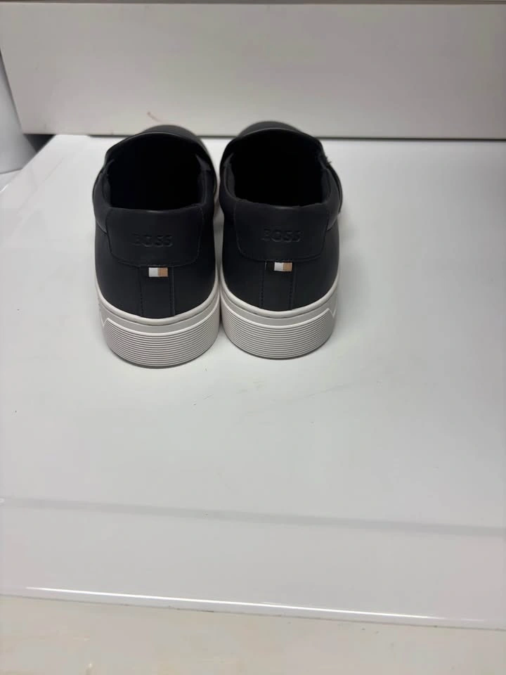 HUGO BOSS Men’s Black Slip-On Sneakers – Size 13 US – BRAND NEW - photo 4