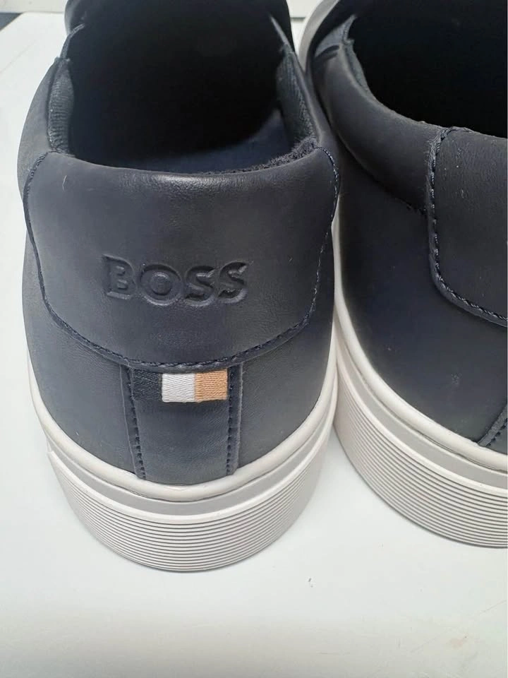 HUGO BOSS Men’s Black Slip-On Sneakers – Size 13 US – BRAND NEW - photo 5