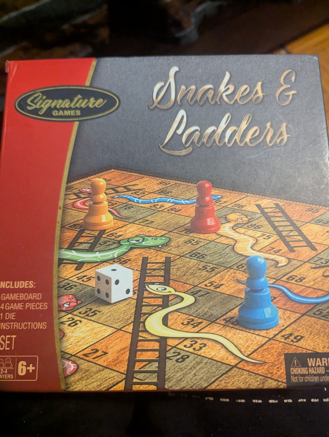 Snakes & Ladders Full Board Game Set