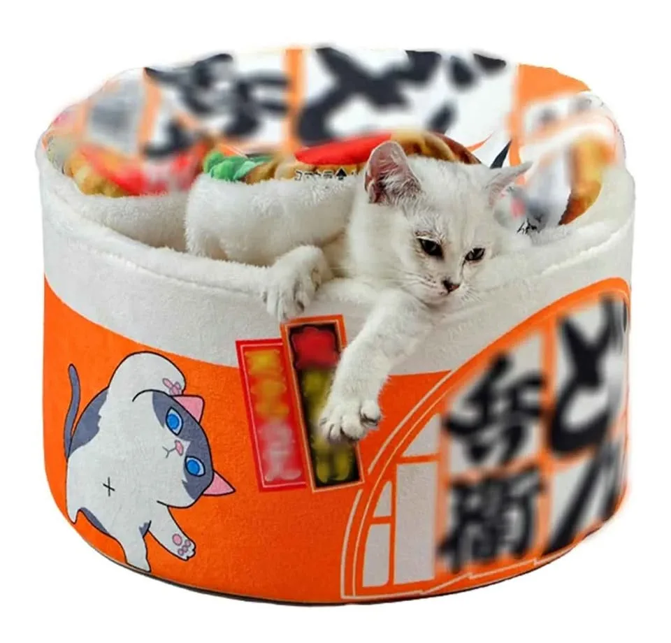 Instant Noodle Ramen-Shaped Cat Bed thumbnail
