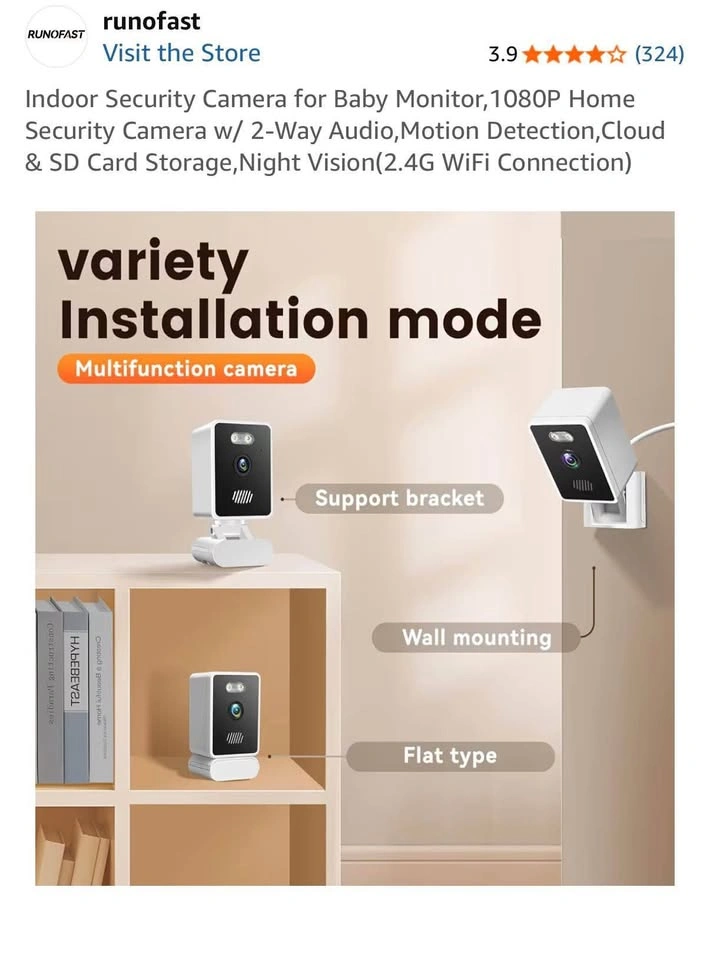 Indoor Security Camera for Baby Monitor 1080P - photo 3