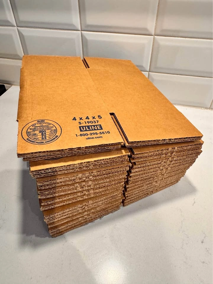 Uline 4 x 4 x 5 Shipping Boxes (17 total)