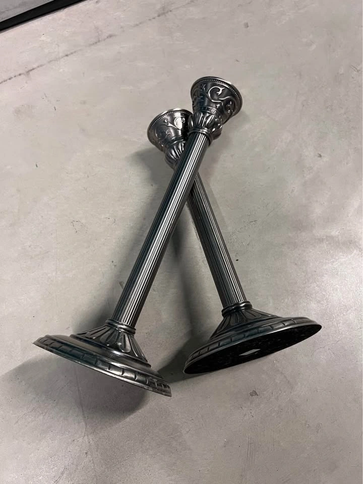 Pair of PartyLite Corinthian Column Taper Candlestick Holders - photo 2