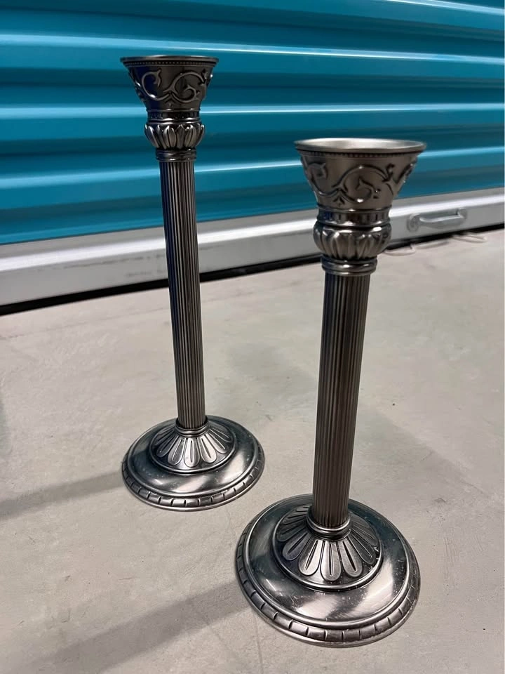 Pair of PartyLite Corinthian Column Taper Candlestick Holders - photo 3