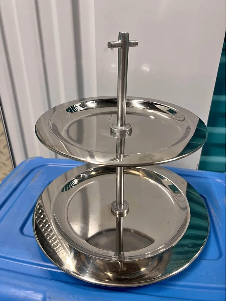 American Metalcraft 2-Tier Stainless Steel Display Stand