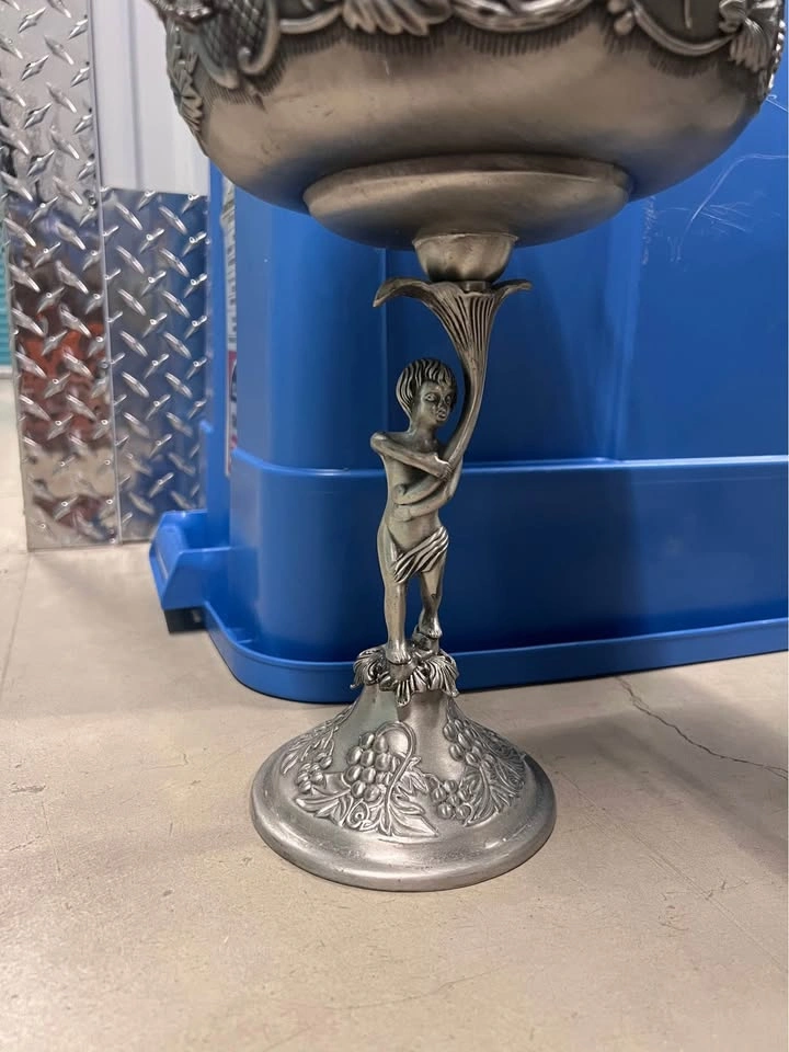 Set of 4 Silvia Pewter Cherub Pedestal Bowls / Candy Dishes - photo 5