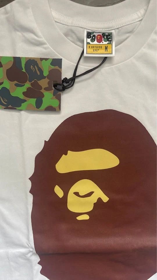 Bape Brown Ape Head T-Shirt (White) - photo 2