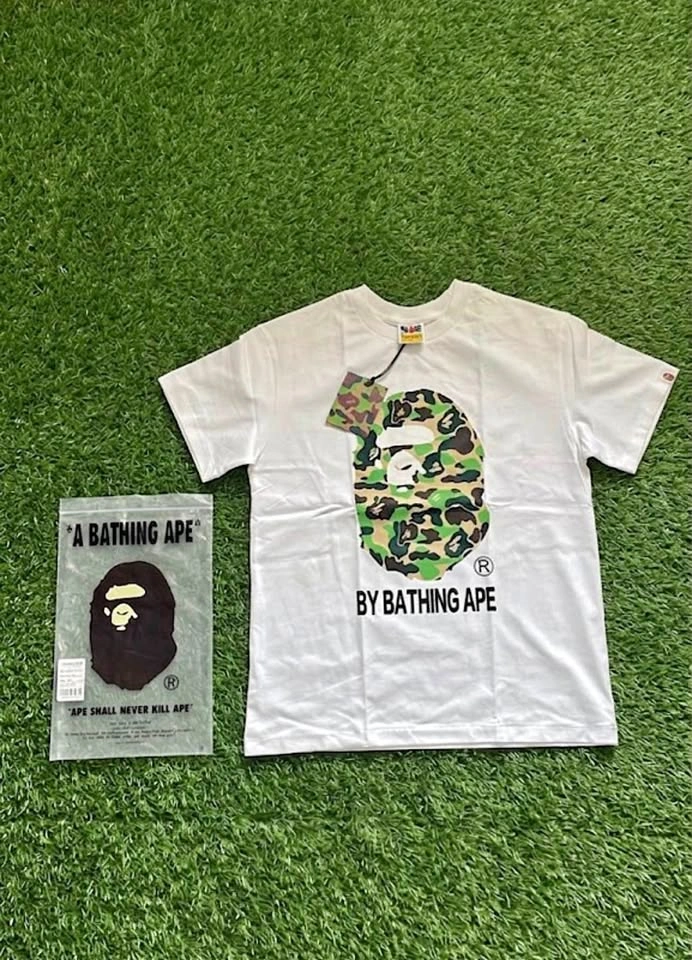 Bape Green Camo T-Shirt (White)