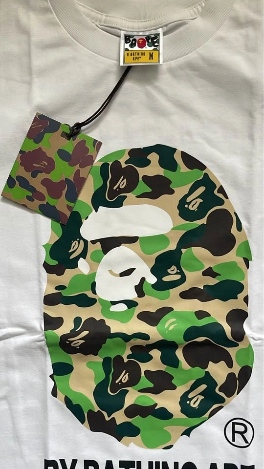Bape Green Camo T-Shirt (White) - photo 2