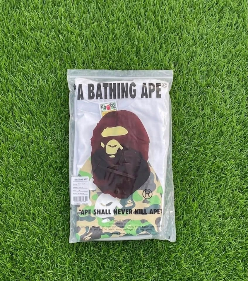 Bape Green Camo T-Shirt (White) - photo 4