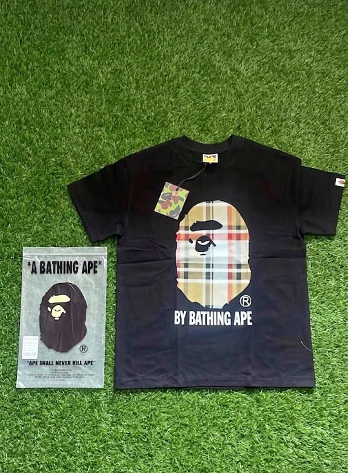 Bape Plaid Ape T-Shirt (Black)