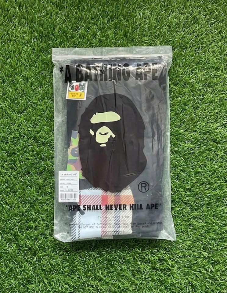 Bape Plaid Ape T-Shirt (Black) - photo 3