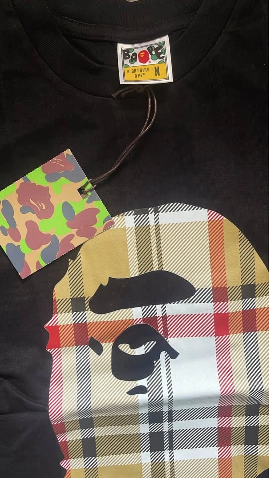 Bape Plaid Ape T-Shirt (Black) - photo 4
