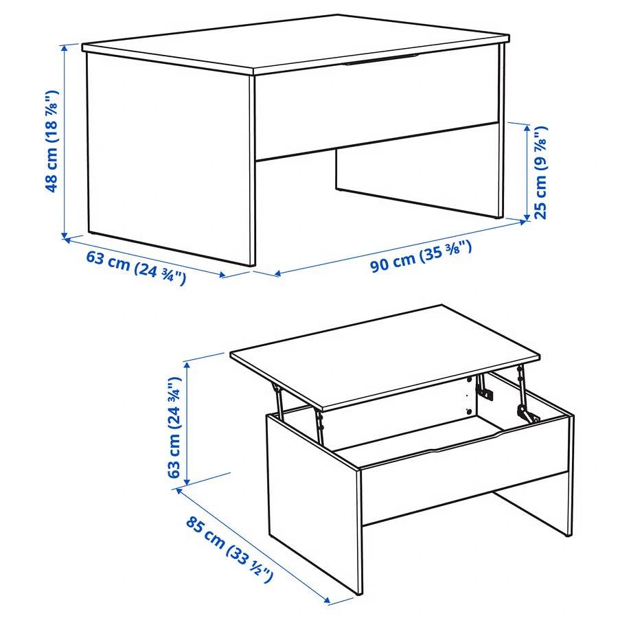 Ikea ÖSTAVALL lift-top coffee table - photo 5
