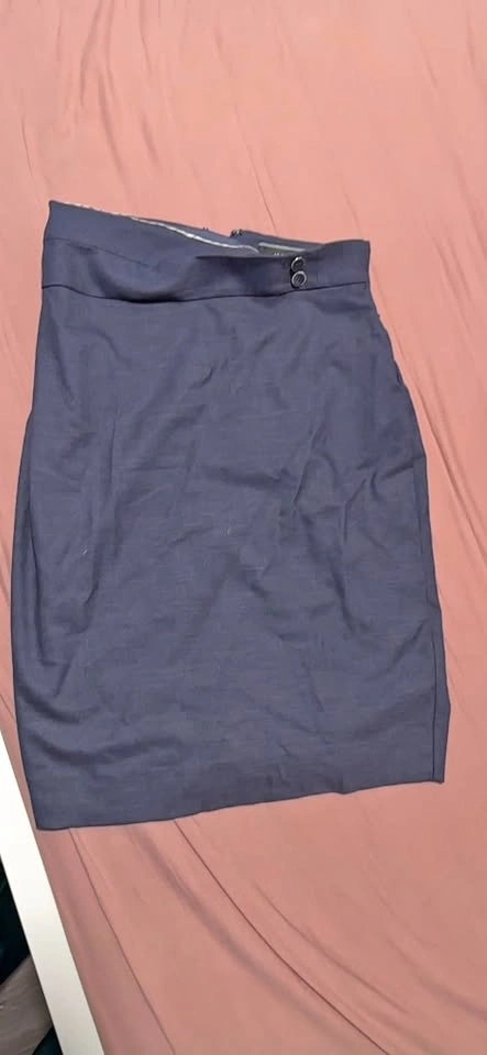 Le Chateau Navy Blue Pencil Skirt