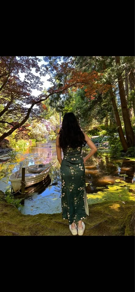 Dark Green Floral Dress - photo 5