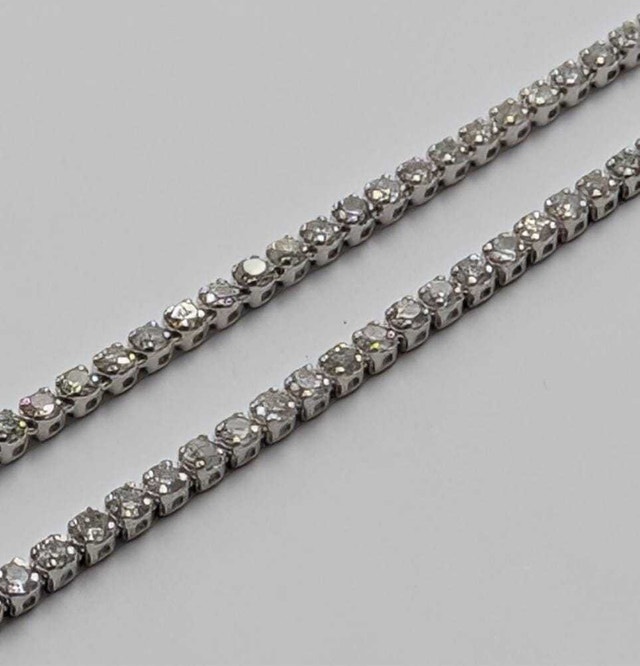 18K White Gold Diamond Tennis Bracelet - photo 3