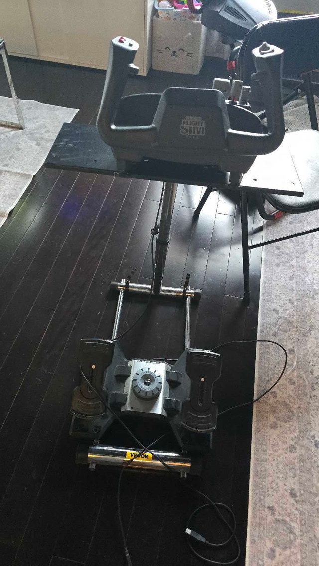 CH Products Flight Yoke and Saitek Rudder Pedals