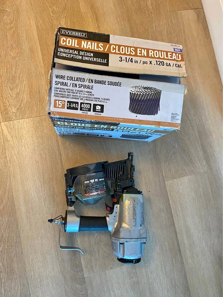 Bissett BT-CNF90 Coil Framing Nailer + Coil Nails