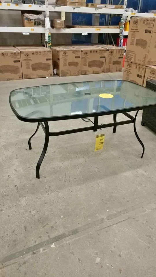 Large Glass Patio Table