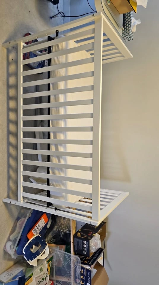Walmart White Crib with mattress