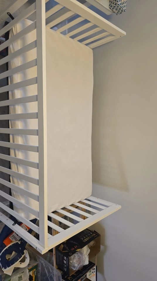 Walmart White Crib with mattress - photo 2