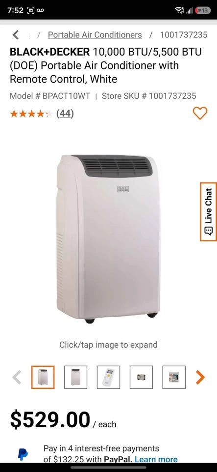 Black+Decker 10,000 BTU Portable Air Conditioner - photo 4