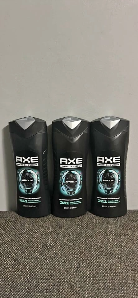 3packs AXE Apollo 2-in-1 Shampoo and Conditioner