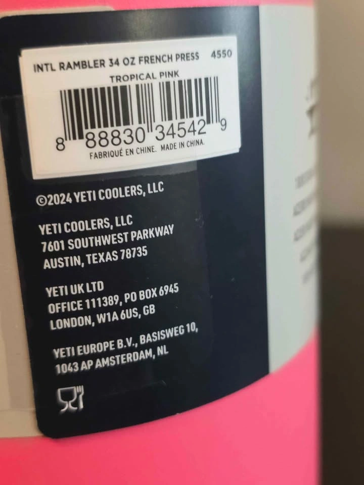 New! YETI Rambler 34 oz French Press Tropical Pink - photo 3