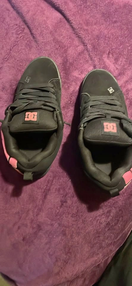 DC Skate Shoes Black and Pink