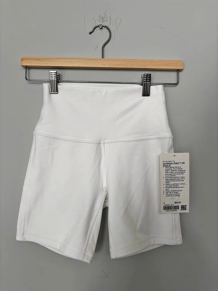 Lululemon Align HR Short 6” White size 4