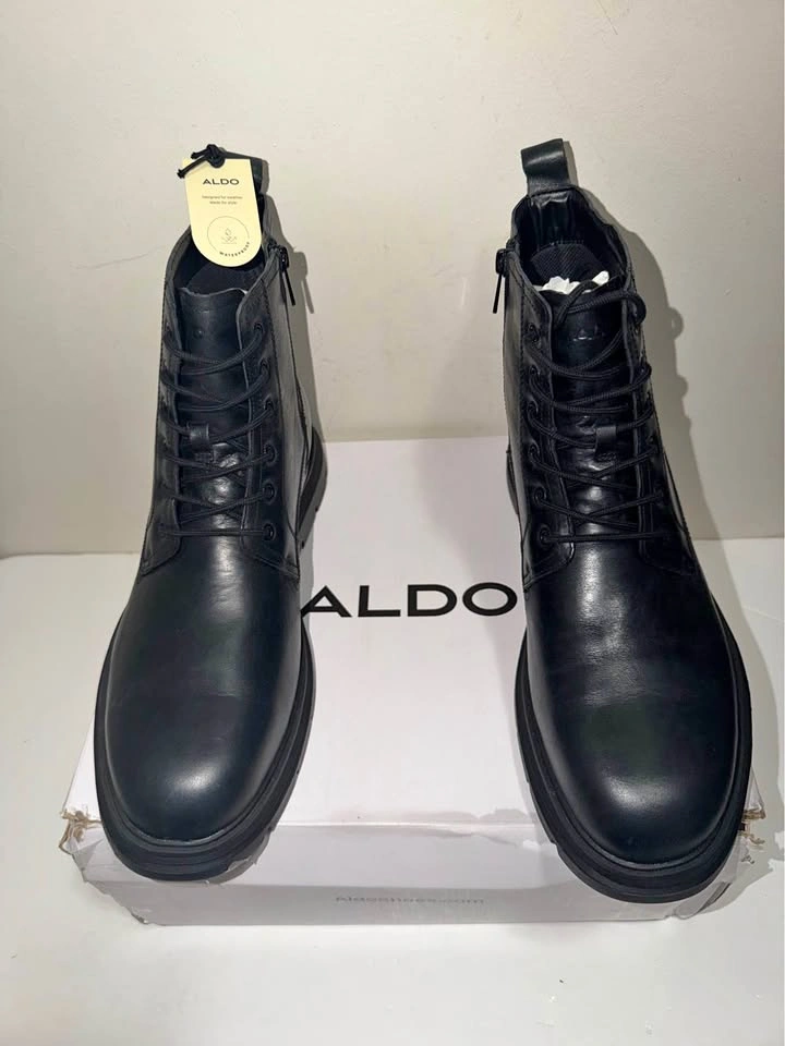 New ALDO Men Waterproof Leather Boots. Size 12 US.