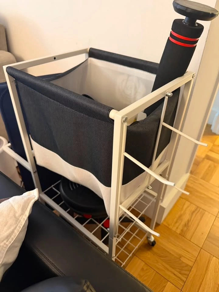Home Gym Storage Rack – Weights, Yoga Mats, Rollers (White) - photo 4