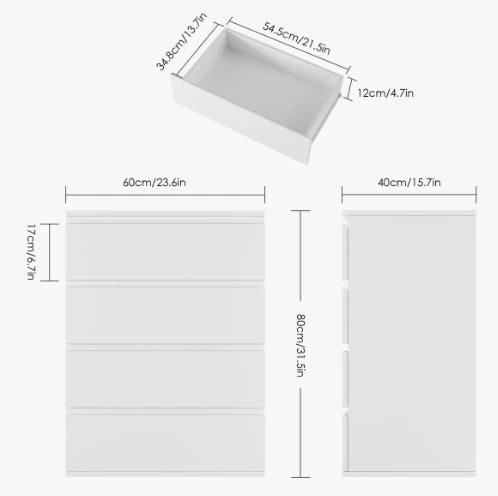 White 4-Drawer Dresser – Modern, Clean Lines - photo 2