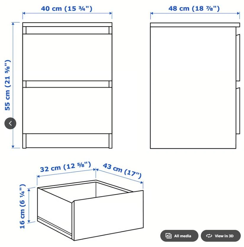 White 2-Drawer Nightstand – Clean Modern Style - photo 4