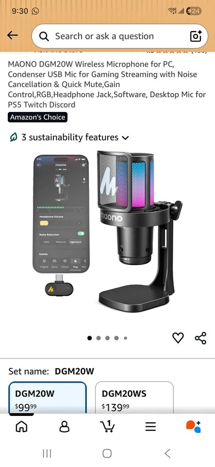 Maono DGM20W Wireless Condenser Microphone