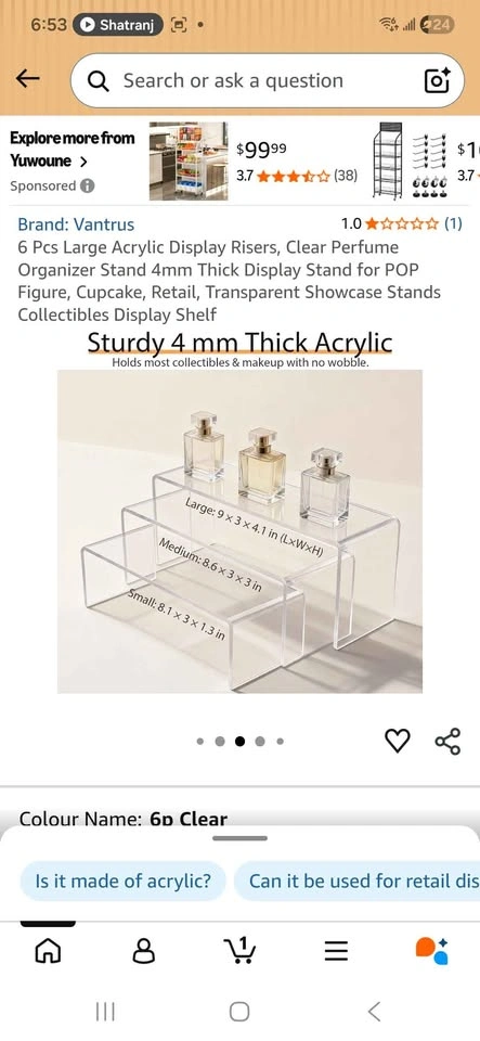 Vantrus 6 Pcs Large Acrylic Display Risers - photo 4
