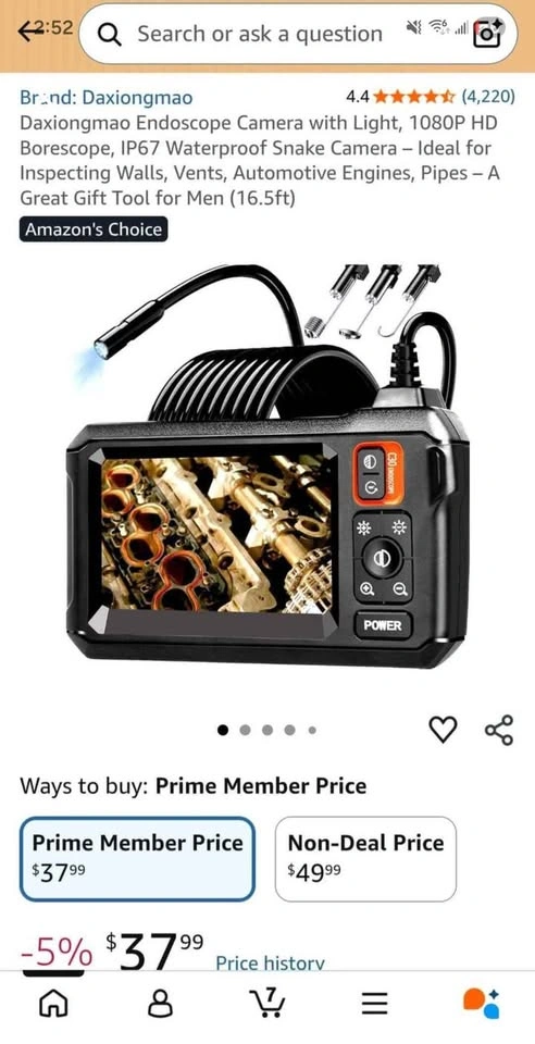 Endoscope Camera with Light - photo 2