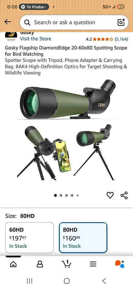Gosky Flagship DiamondEdge 20-60x80 Spotting Scope