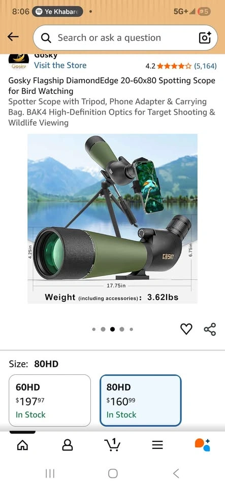 Gosky Flagship DiamondEdge 20-60x80 Spotting Scope - photo 2