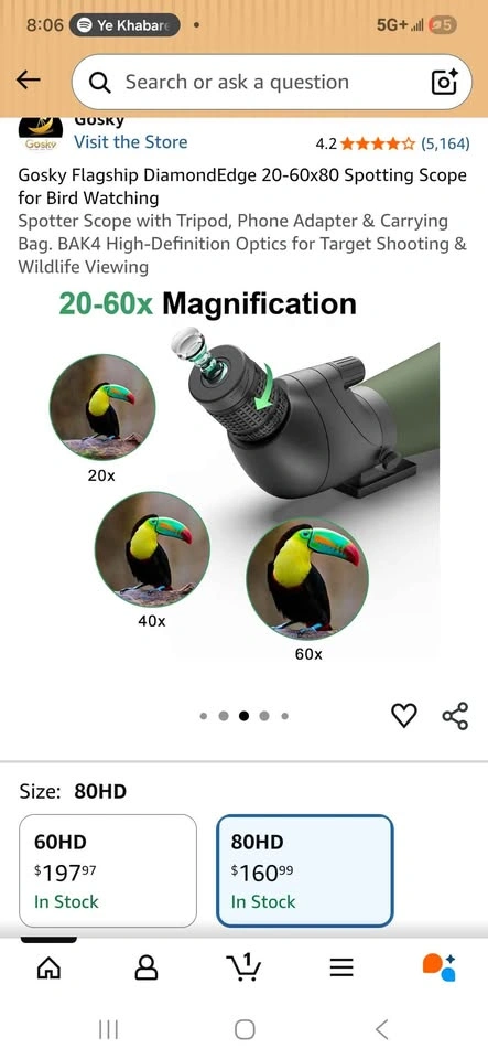Gosky Flagship DiamondEdge 20-60x80 Spotting Scope - photo 3