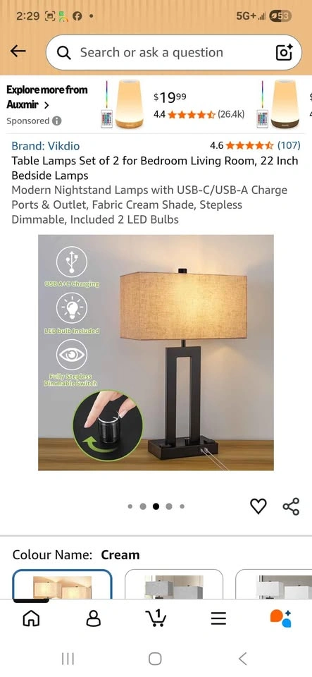 Vikdio Table Lamps Set of 2 - photo 5