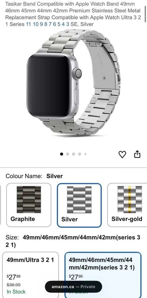 Stainless Steel Apple Watch Band - New - photo 2