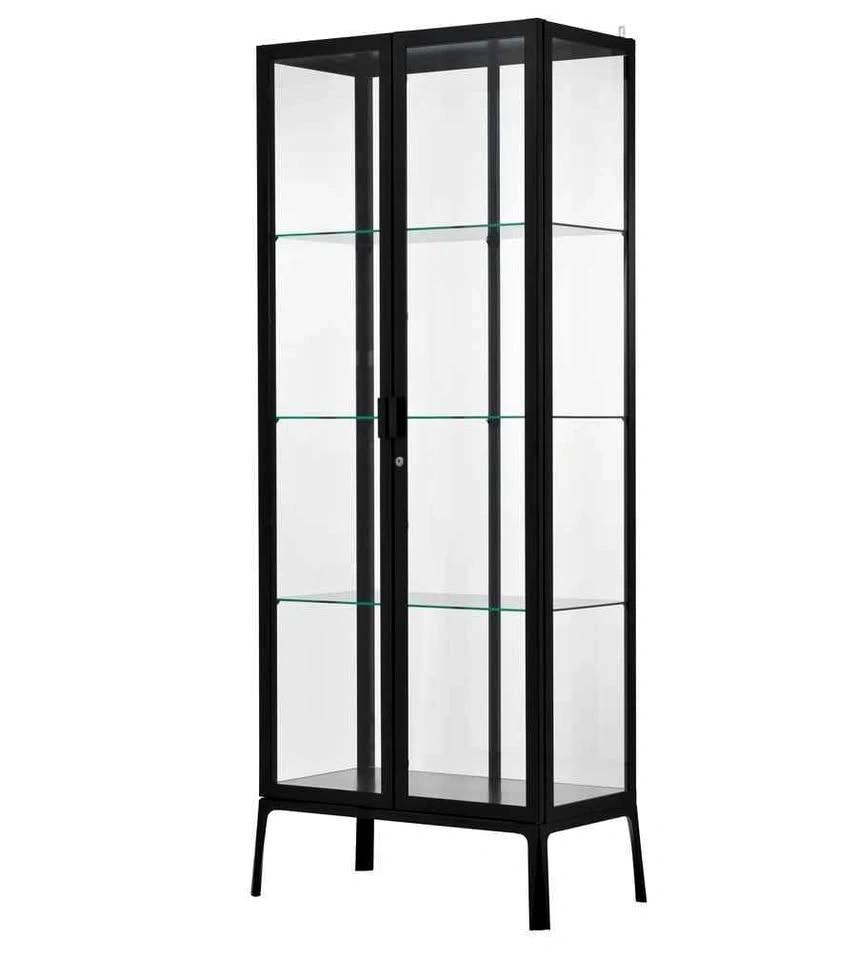 Black IKEA MILSBO Glass-door cabinet (2 for $ 400 / 1 for $225)
